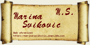 Marina Šviković vizit kartica